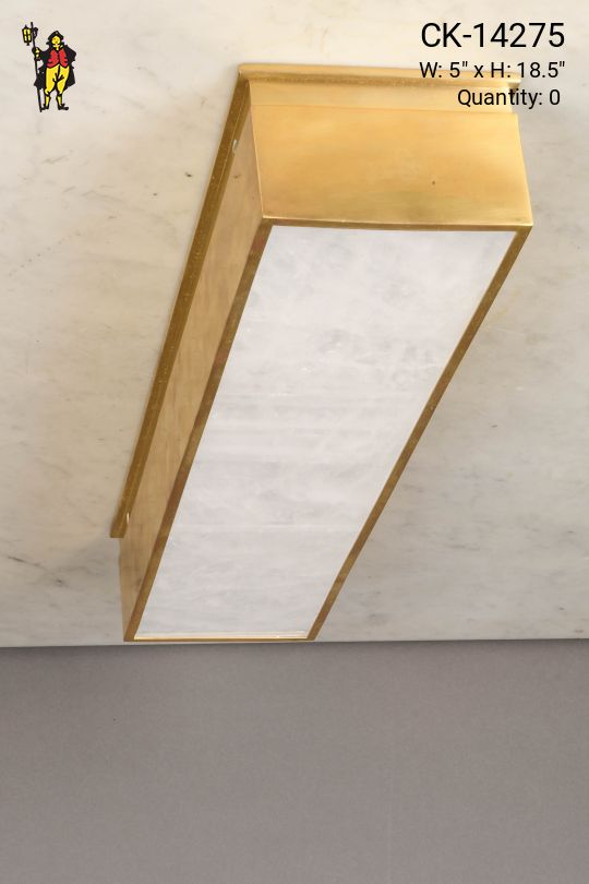 Brass & Marble Rectangular Flush Mount