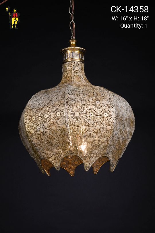 Pierced Brass Hanging Pendant