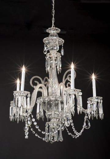 Crystal Chandelier with Scrolls