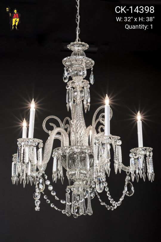 Crystal Chandelier with Scrolls