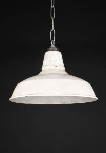 14" White Distressed Hanging RLM