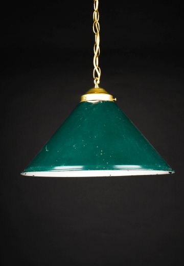 16" Green Hanging Metal Cone Reflector