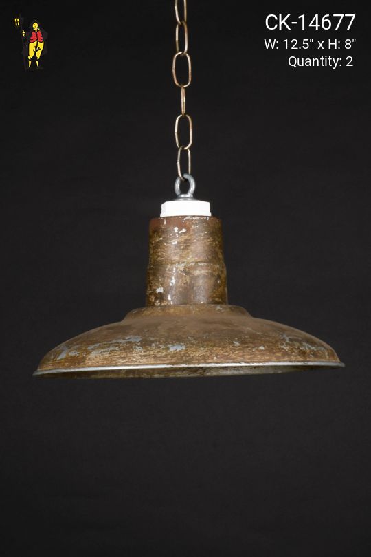 12.5" Distressed Metal Hanging RLM