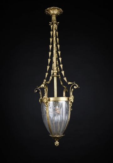 Brass Three Light Hanging Lantern