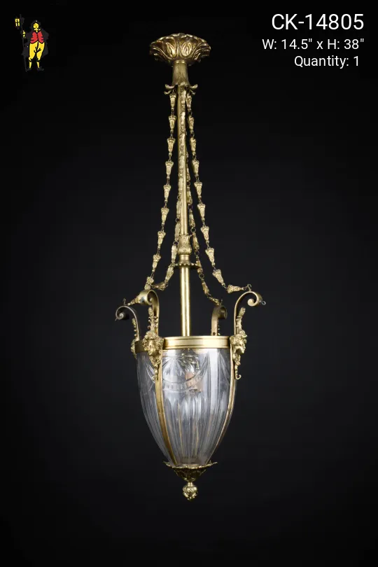 Brass Three Light Hanging Lantern