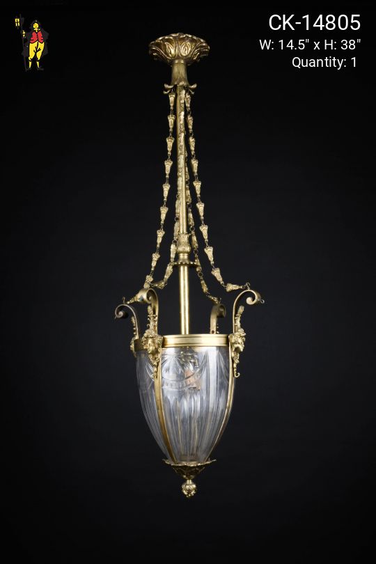 Brass Three Light Hanging Lantern