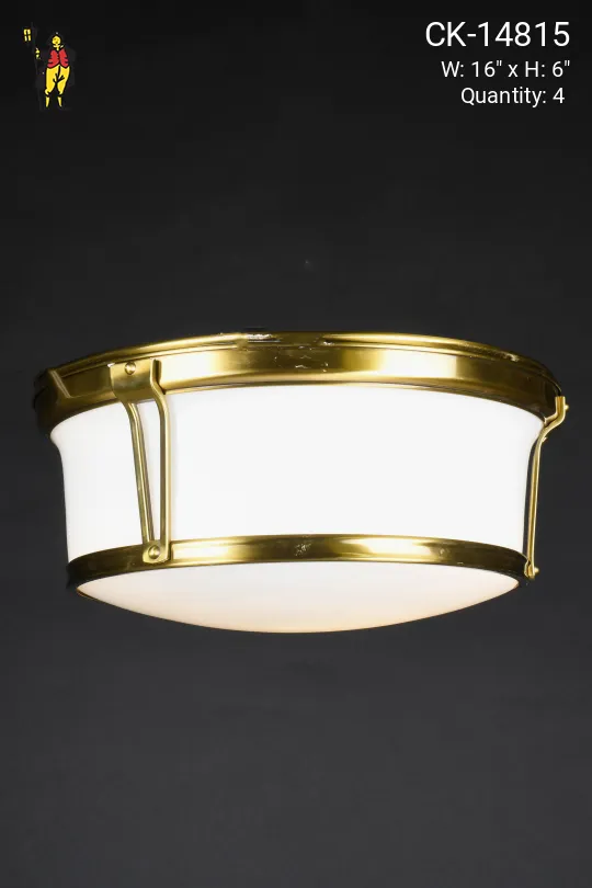 Antique Brass Flush Mount Fixture