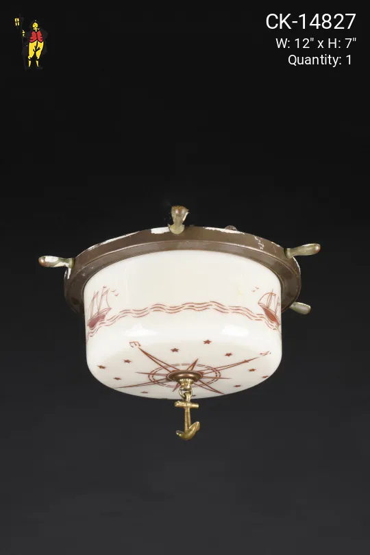 Sailboat Flush Mount Fixture (Missing One Spoke)