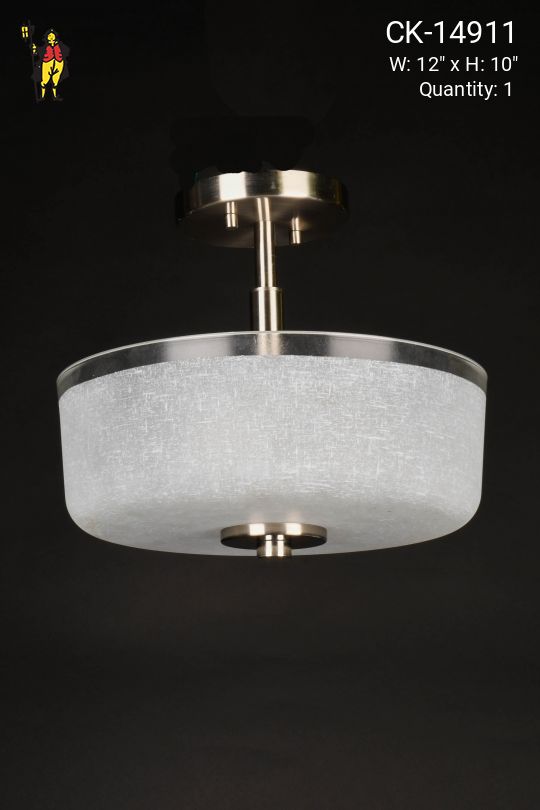 Nickel Semi Flush Mount Fixture