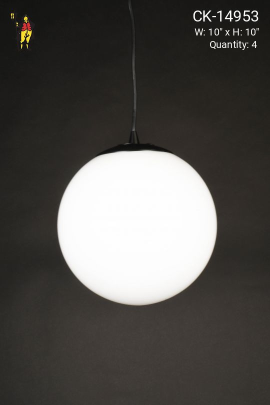 10" Glass Neckless Hanging Globe