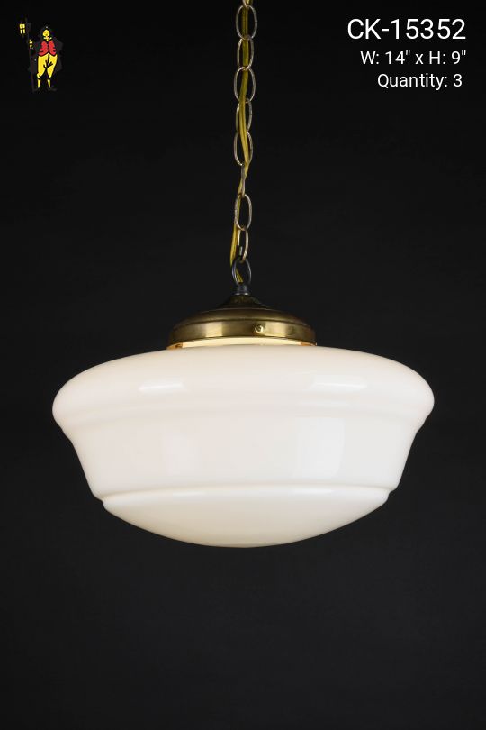 14" Art Deco Hanging Schoolhouse Globe