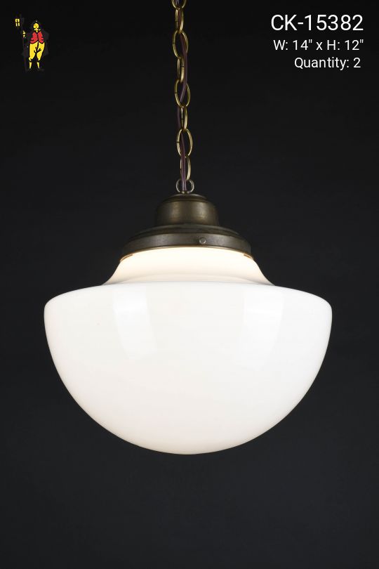 Large 14" Hanging Glass Globe Pendant