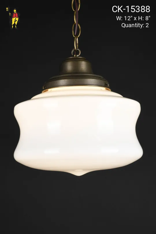 12" Hanging Glass Globe Pendant