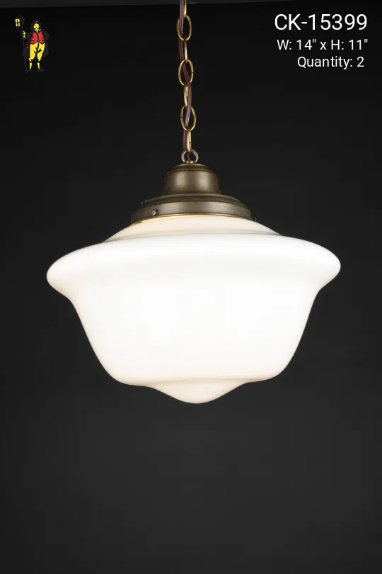 14" Hanging Schoolhouse Globe Hanging Pendant