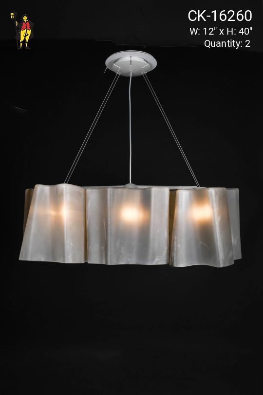 Gray Modern Glass Linear Hanging Fixture