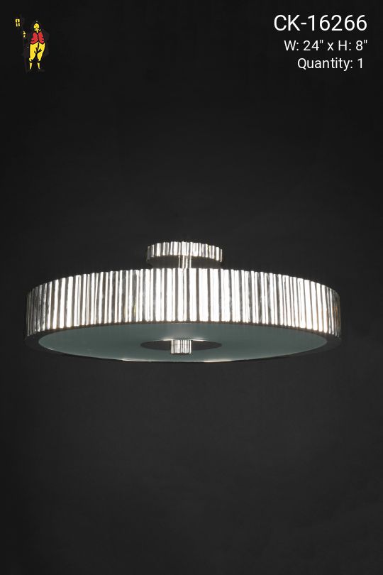 Polished Nickel Semi Flush Hanging Fixture