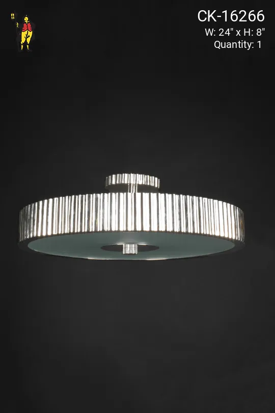 Polished Nickel Semi Flush Hanging Fixture