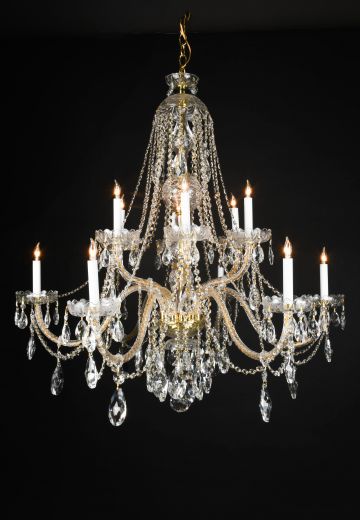 Twelve Light Crystal Chandelier