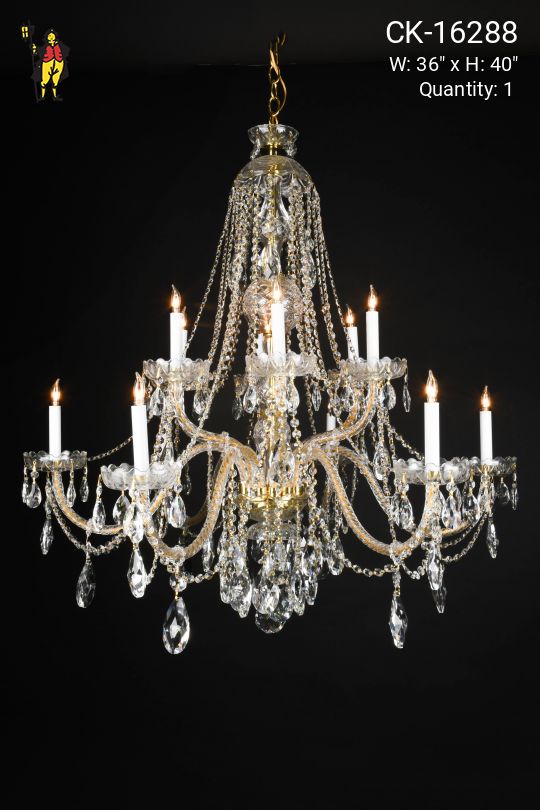 Twelve Light Crystal Chandelier