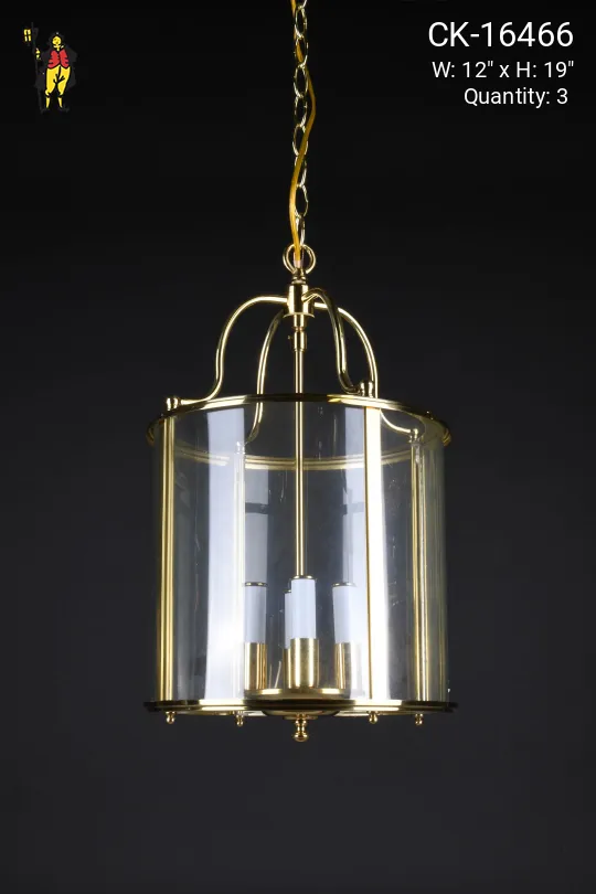 Brass Four Candle Hanging Lantern