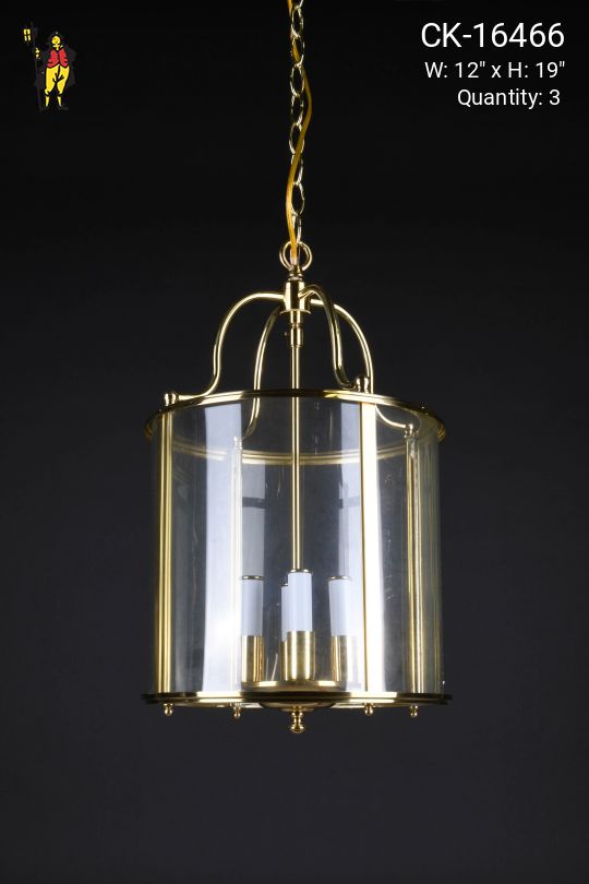 Brass Four Candle Hanging Lantern