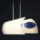 Glass & Nickel Modern Linear Hanging Fixture #0