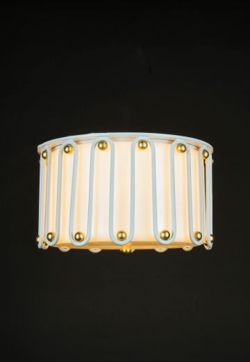 White Glass Modern Flush Mount Fixture