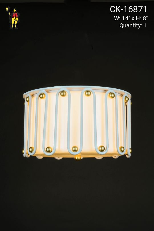 White Glass Modern Flush Mount Fixture