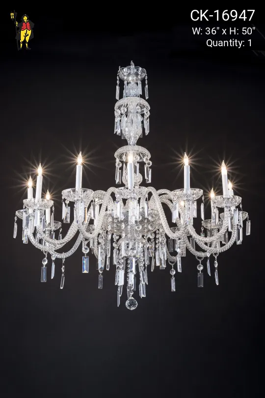 Ten Light Crystal Chandelier