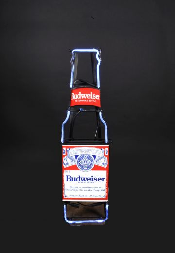 Blue Neon "Budweiser" Beer Sign