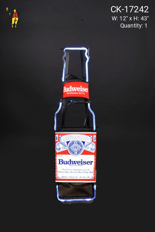 Blue Neon "Budweiser" Beer Sign