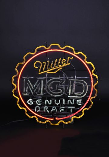 Neon "Miller MGD" Sign
