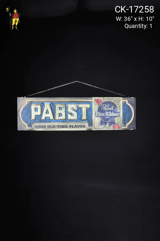 "Pabst" Beer Fluorescent Sign - Not Cleared by CK