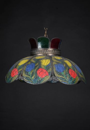 Floral Decorative Glass Hanging Fixture