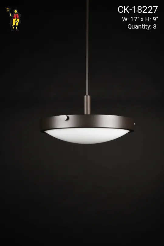 Modern Bronze Hanging Bowl Pendant