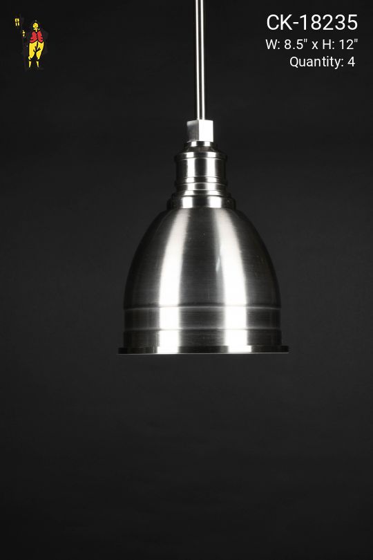 Polished Nickel Hanging Reflector Pendant