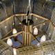 21" Molded Crystal Panel Chandelier #1