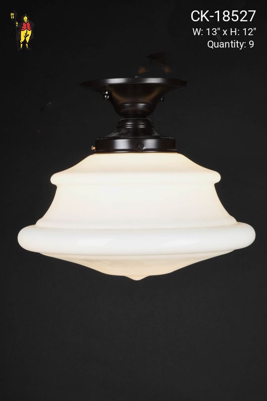 Semi Flush Mount Glass Schoolhouse Globe (Also Available Hanging)