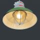 Green Explosion Proof RLM w/Porcelain Reflector, Metal Cage, & Glass Jelly Jar (One White Reflector) #0