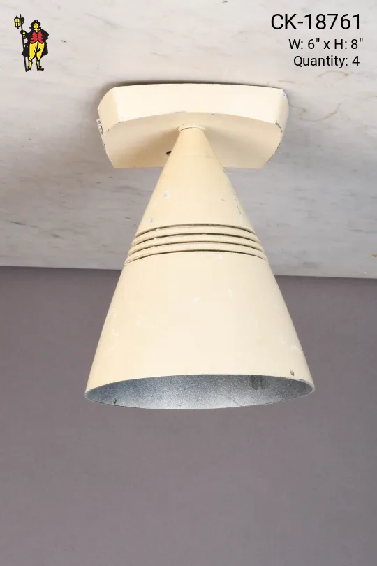 Metal Mid Century Conical Flush Mount Spotlight Fixture
