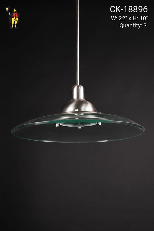 22" Glass Hanging Reflector Pendant