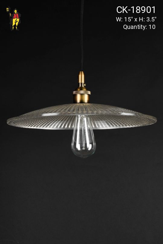 Glass Halophane Reflector Pendant