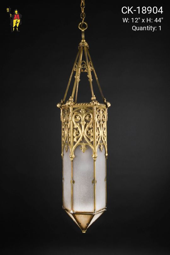 Gothic Brass Hanging Lantern