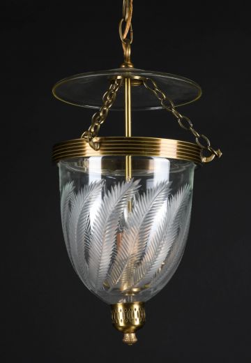 Etched Glass Hanging Lantern