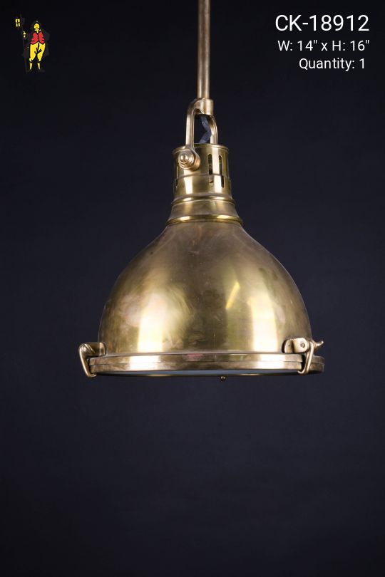 Brass Hanging Dome Pendant