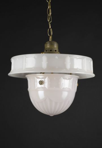 Two Tiered Federal Hanging Glass Bowl