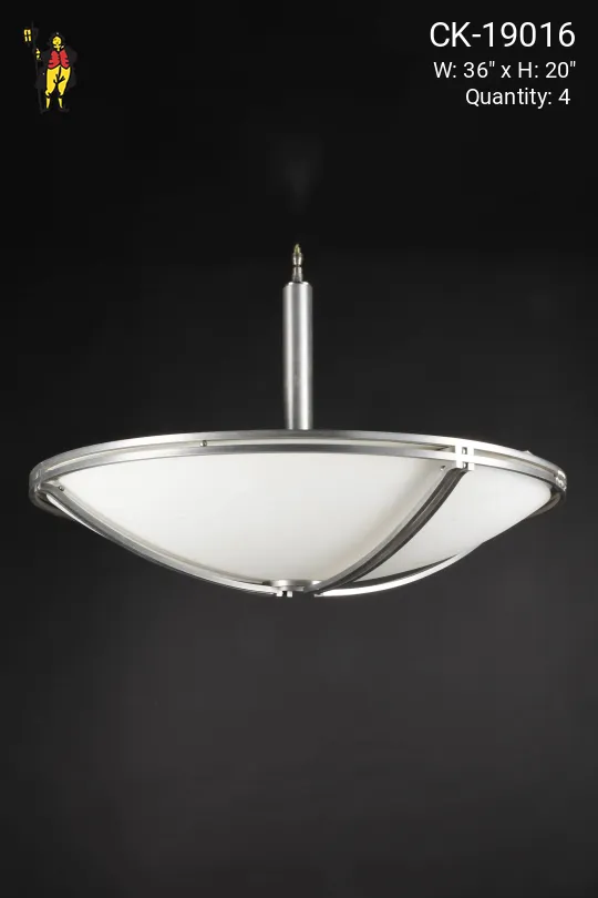 3' Art Deco Hanging Bowl Pendant