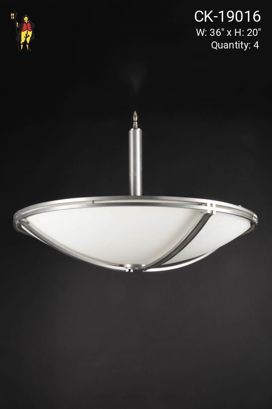 3' Art Deco Hanging Bowl Pendant