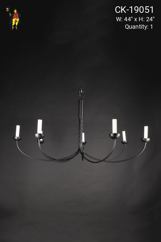 Black Seven Light Swirl Chandelier