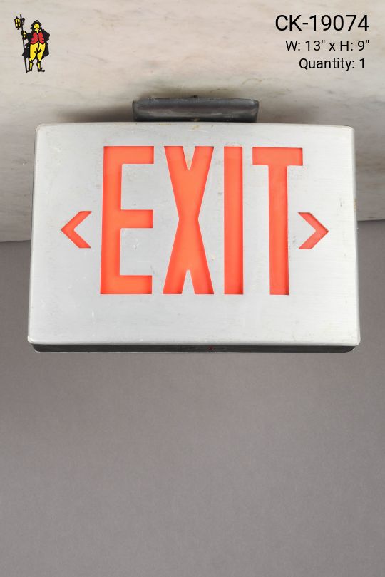 Silver & Red "Exit" Sign
